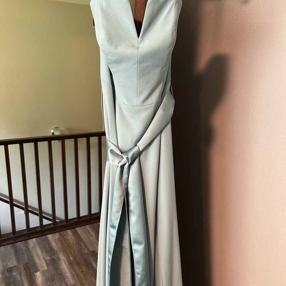 White by Vera Wang Strapless Light Blue Gown